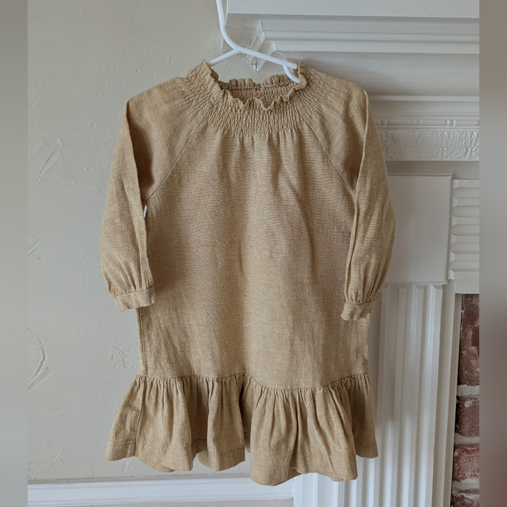HUTTELIHUT | Linen Blend Smocking Dress